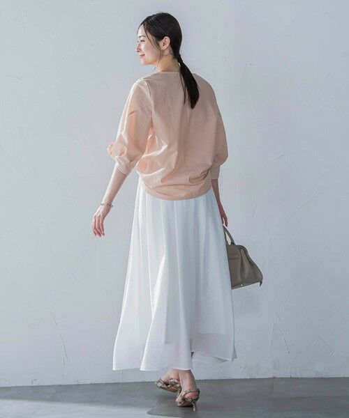 LAUTREAMONT / ロートレアモン カットソー | フォルムスリーブVネックカットソー≪洗濯機で洗える≫ | 詳細10