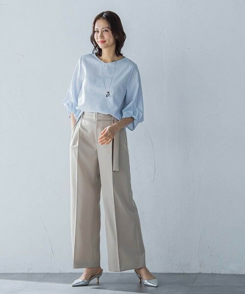 LAUTREAMONT / ロートレアモン カットソー | フォルムスリーブVネックカットソー≪洗濯機で洗える≫ | 詳細27