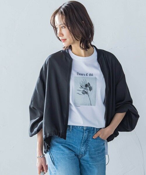 LAUTREAMONT/ロートレアモン フォトプリントロゴスムースカットソー≪洗濯機で洗える≫ ホワイト 9号 LAUTREAMONT/ロートレアモン フォトプリントロゴスムースカットソー≪洗濯機で洗える≫ ホワイト 9号