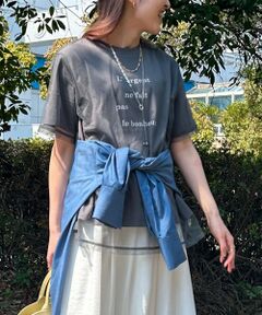 LAUTREAMONT / ロートレアモン カットソー | 【WEB限定】チュールレイヤードロゴカットソー≪手洗い可能≫