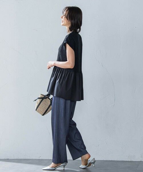 LAUTREAMONT / ロートレアモン カットソー | ラメ×シャツレイヤード見えカットソー≪洗濯機で洗える≫ | 詳細4