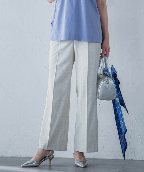 LAUTREAMONT/ロートレアモン シェルタリングドライオックスワイドパンツ≪洗濯機で洗える≫ ベージュ 7号 LAUTREAMONT/ロートレアモン シェルタリングドライオックスワイドパンツ≪洗濯機で洗える≫ ベージュ 7号