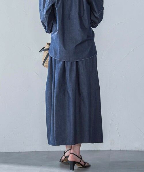 LAUTREAMONT / ロートレアモン ミニ・ひざ丈スカート | 【WEB限定】極上ライトデニムスカート≪洗濯機で洗える≫ | 詳細3