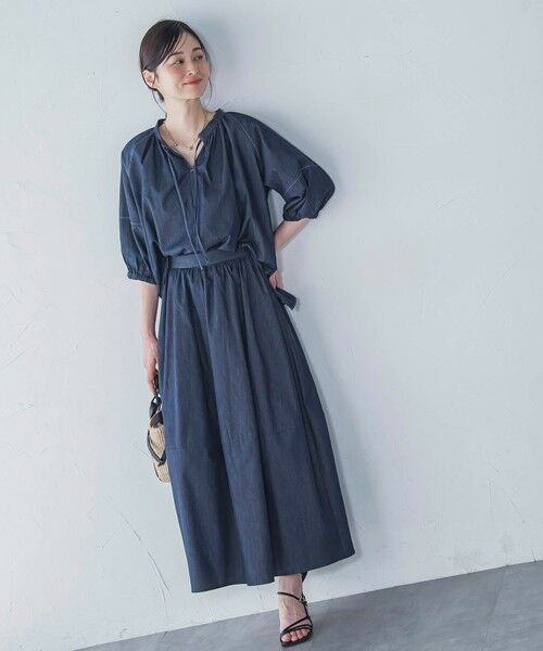 LAUTREAMONT / ロートレアモン ミニ・ひざ丈スカート | 【WEB限定】極上ライトデニムスカート≪洗濯機で洗える≫ | 詳細6