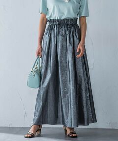 LAUTREAMONT / ロートレアモン ミニ・ひざ丈スカート | フォイルギャザースカート≪手洗い可能≫