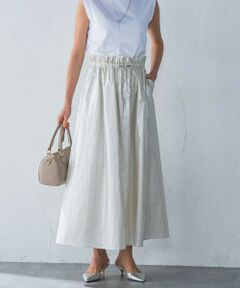 LAUTREAMONT / ロートレアモン ミニ・ひざ丈スカート | フォイルギャザースカート≪手洗い可能≫