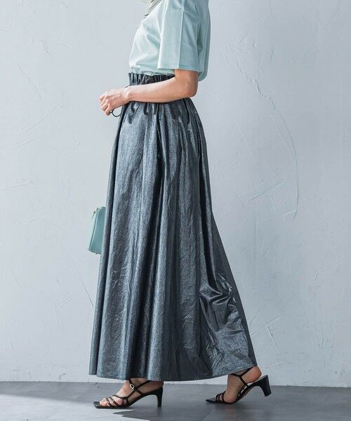 LAUTREAMONT / ロートレアモン ミニ・ひざ丈スカート | フォイルギャザースカート≪手洗い可能≫ | 詳細1