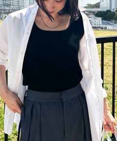 LAUTREAMONT / ロートレアモン キャミソール・チューブトップ | 【WEB限定】スクエアネックタンクトップ≪手洗い可能≫