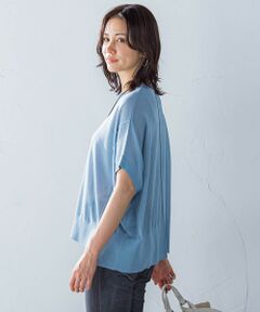 ロートレアモン ニット トップス 七分袖 ボーダー柄 日本製 レディース 38サイズ ネイビー LAUTREAMONT LAUTREAMONT - ロートレアモン ニット トップス 七分袖 ボーダー