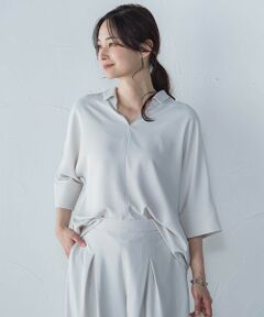 LAUTREAMONT / ロートレアモン シャツ・ブラウス | 【一部店舗限定販売】キレイ×リラックス スキッパーブラウス≪接触冷感/UV/洗濯機で洗える≫