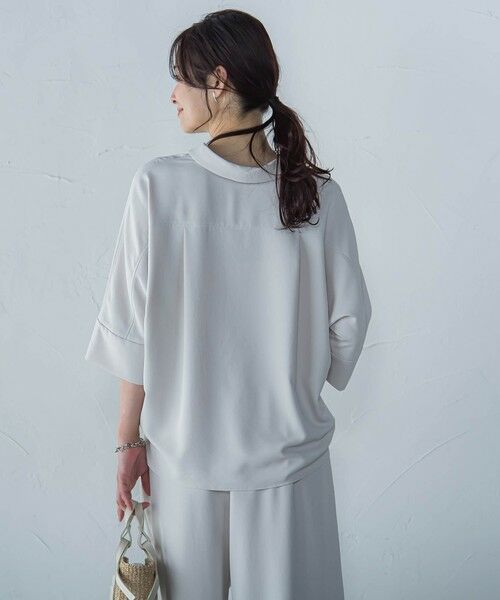 LAUTREAMONT / ロートレアモン シャツ・ブラウス | 【一部店舗限定販売】キレイ×リラックス スキッパーブラウス≪接触冷感/UV/洗濯機で洗える≫ | 詳細9