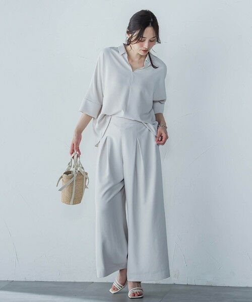 LAUTREAMONT / ロートレアモン シャツ・ブラウス | 【一部店舗限定販売】キレイ×リラックス スキッパーブラウス≪接触冷感/UV/洗濯機で洗える≫ | 詳細10