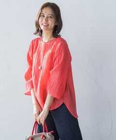 LAUTREAMONT / ロートレアモン シャツ・ブラウス | リボン袖楊柳ブラウス≪洗濯機で洗える≫