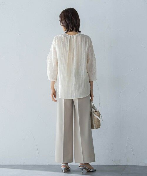 LAUTREAMONT / ロートレアモン シャツ・ブラウス | リボン袖楊柳ブラウス≪洗濯機で洗える≫ | 詳細6