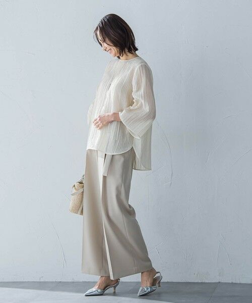 LAUTREAMONT / ロートレアモン シャツ・ブラウス | リボン袖楊柳ブラウス≪洗濯機で洗える≫ | 詳細3