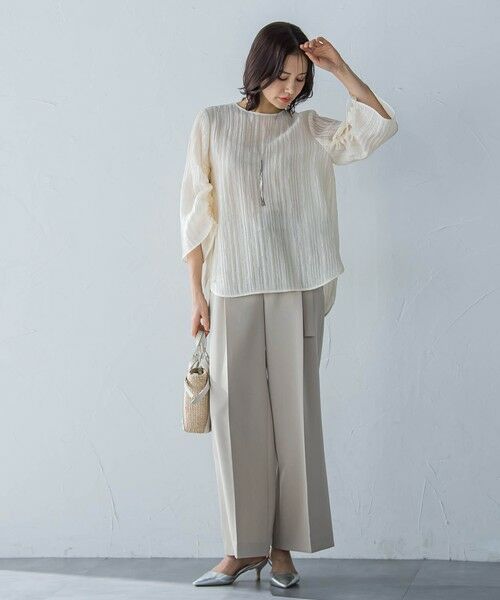 LAUTREAMONT / ロートレアモン シャツ・ブラウス | リボン袖楊柳ブラウス≪洗濯機で洗える≫ | 詳細4