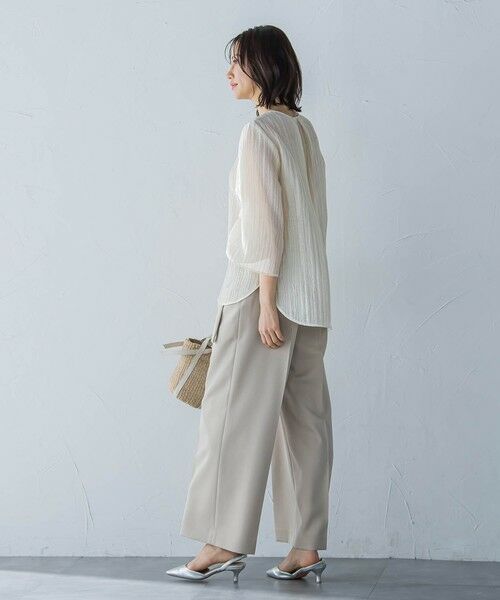 LAUTREAMONT / ロートレアモン シャツ・ブラウス | リボン袖楊柳ブラウス≪洗濯機で洗える≫ | 詳細5