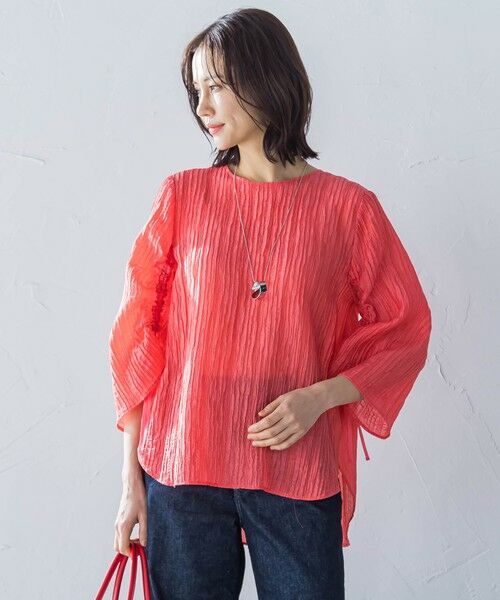 LAUTREAMONT / ロートレアモン シャツ・ブラウス | リボン袖楊柳ブラウス≪洗濯機で洗える≫ | 詳細8