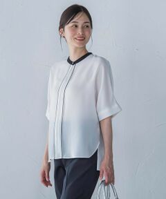 LAUTREAMONT / ロートレアモン シャツ・ブラウス | ジョーゼット配色ブラウス≪洗濯機で洗える≫