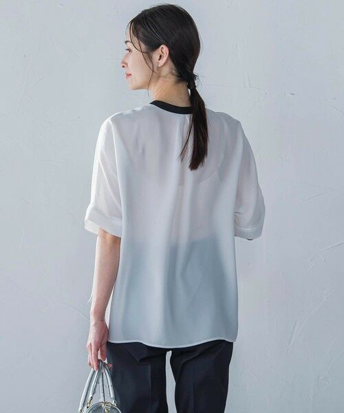 LAUTREAMONT / ロートレアモン シャツ・ブラウス | ジョーゼット配色ブラウス≪洗濯機で洗える≫ | 詳細2