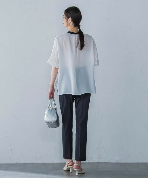 LAUTREAMONT / ロートレアモン シャツ・ブラウス | ジョーゼット配色ブラウス≪洗濯機で洗える≫ | 詳細4