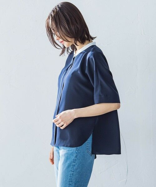 LAUTREAMONT / ロートレアモン シャツ・ブラウス | ジョーゼット配色ブラウス≪洗濯機で洗える≫ | 詳細5