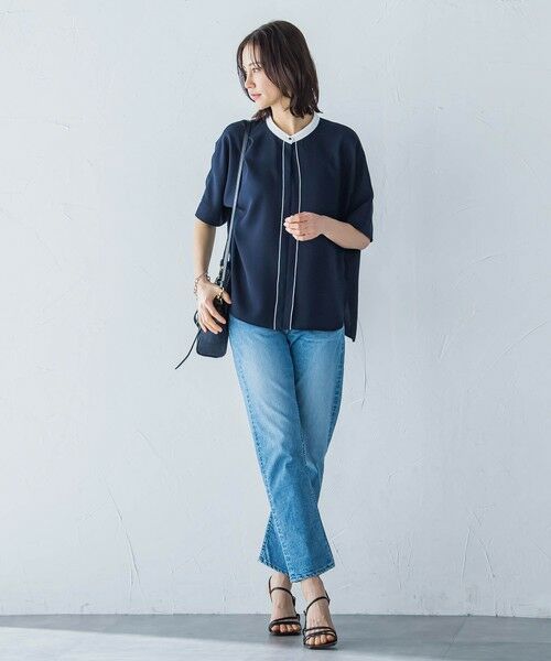 LAUTREAMONT / ロートレアモン シャツ・ブラウス | ジョーゼット配色ブラウス≪洗濯機で洗える≫ | 詳細6