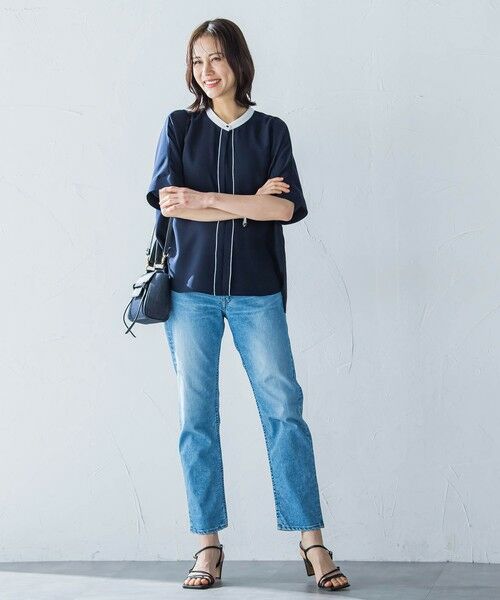 LAUTREAMONT / ロートレアモン シャツ・ブラウス | ジョーゼット配色ブラウス≪洗濯機で洗える≫ | 詳細7