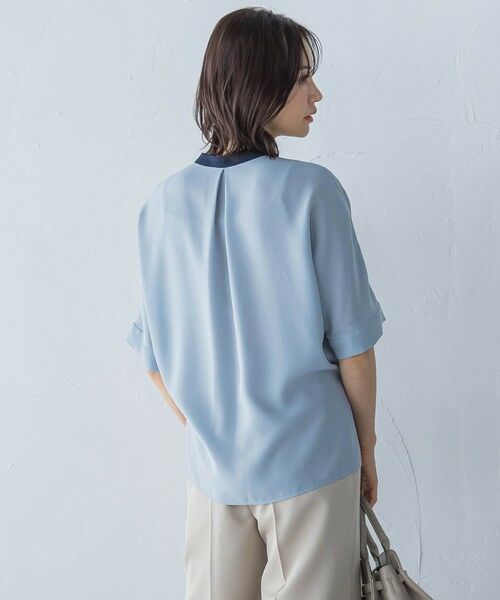 LAUTREAMONT / ロートレアモン シャツ・ブラウス | ジョーゼット配色ブラウス≪洗濯機で洗える≫ | 詳細10