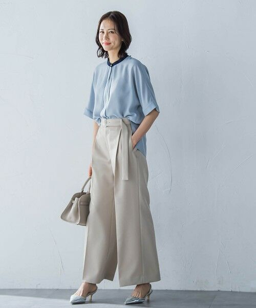 LAUTREAMONT / ロートレアモン シャツ・ブラウス | ジョーゼット配色ブラウス≪洗濯機で洗える≫ | 詳細11