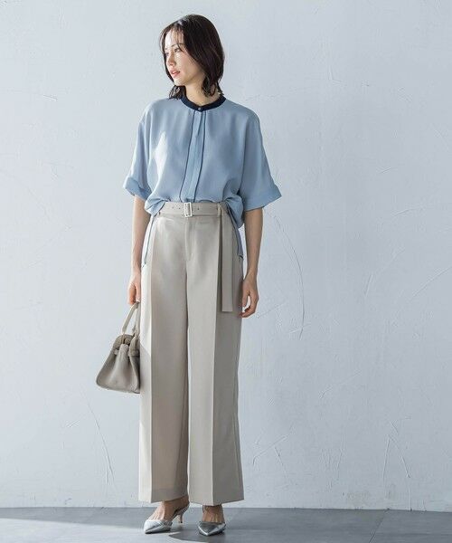 LAUTREAMONT / ロートレアモン シャツ・ブラウス | ジョーゼット配色ブラウス≪洗濯機で洗える≫ | 詳細12