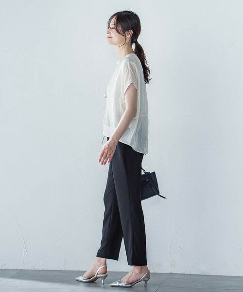 LAUTREAMONT / ロートレアモン シャツ・ブラウス | 【一部店舗限定販売】シャイニーシアーコンビプルオーバー≪手洗い可能≫ | 詳細4