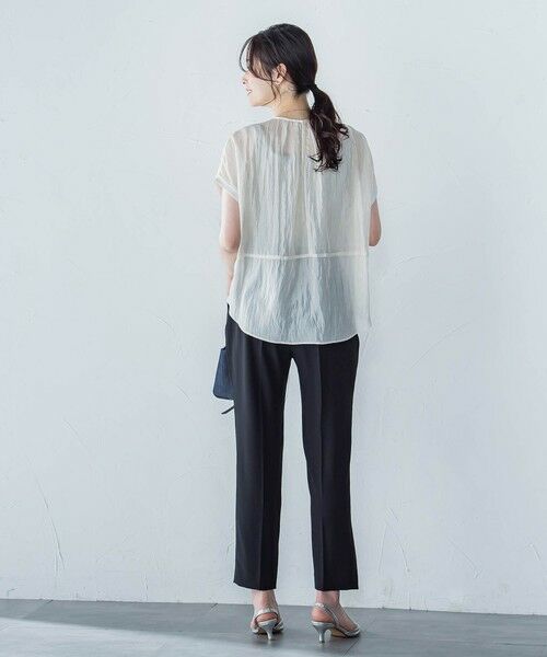 LAUTREAMONT / ロートレアモン シャツ・ブラウス | 【一部店舗限定販売】シャイニーシアーコンビプルオーバー≪手洗い可能≫ | 詳細5