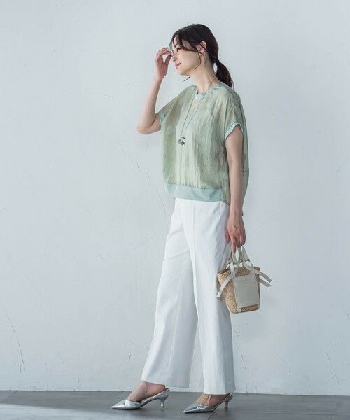 LAUTREAMONT / ロートレアモン シャツ・ブラウス | 【一部店舗限定販売】シャイニーシアーコンビプルオーバー≪手洗い可能≫ | 詳細10