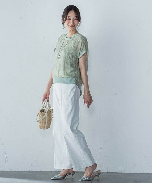 LAUTREAMONT / ロートレアモン シャツ・ブラウス | 【一部店舗限定販売】シャイニーシアーコンビプルオーバー≪手洗い可能≫ | 詳細17