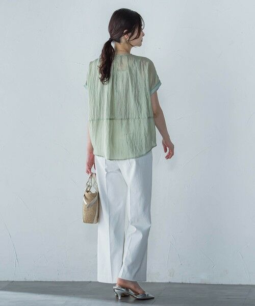 LAUTREAMONT / ロートレアモン シャツ・ブラウス | 【一部店舗限定販売】シャイニーシアーコンビプルオーバー≪手洗い可能≫ | 詳細18