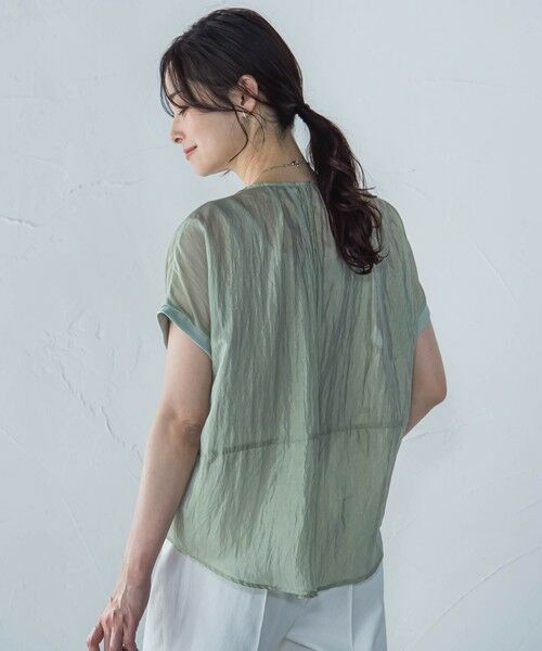 LAUTREAMONT / ロートレアモン シャツ・ブラウス | 【一部店舗限定販売】シャイニーシアーコンビプルオーバー≪手洗い可能≫ | 詳細11