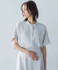 LAUTREAMONT / ロートレアモン シャツ・ブラウス | キレイ×リラックス バンドカラーブラウス≪接触冷感/UV/洗濯機で洗える≫