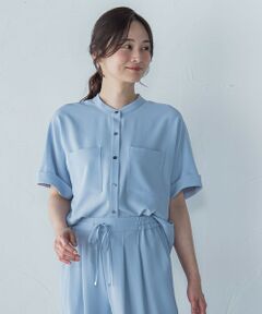 LAUTREAMONT / ロートレアモン シャツ・ブラウス | キレイ×リラックス バンドカラーブラウス≪接触冷感/UV/洗濯機で洗える≫