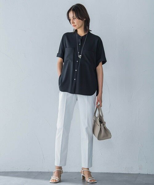 LAUTREAMONT / ロートレアモン シャツ・ブラウス | キレイ×リラックス バンドカラーブラウス≪接触冷感/UV/洗濯機で洗える≫ | 詳細4