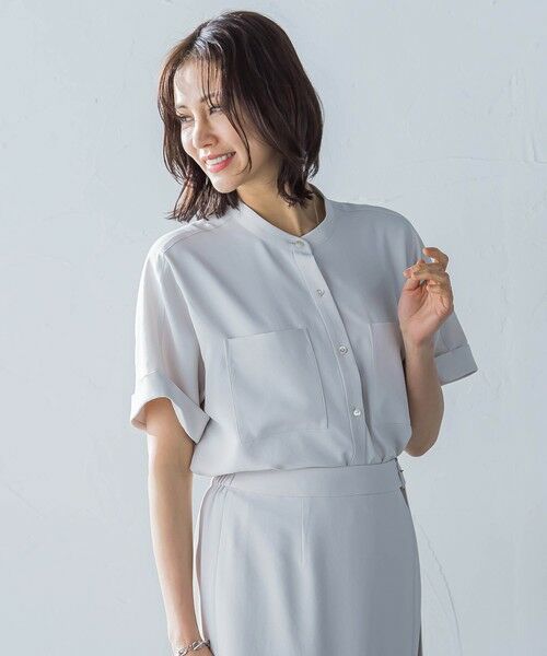 LAUTREAMONT / ロートレアモン シャツ・ブラウス | キレイ×リラックス バンドカラーブラウス≪接触冷感/UV/洗濯機で洗える≫ | 詳細5