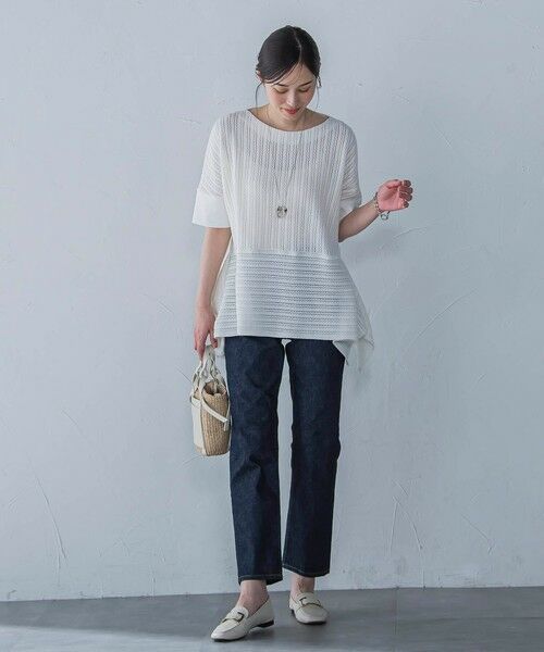 LAUTREAMONT / ロートレアモン シャツ・ブラウス | 綿麻ラッセル5分袖ブラウス≪手洗い可能≫ | 詳細1