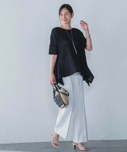 LAUTREAMONT / ロートレアモン シャツ・ブラウス | 綿麻ラッセル5分袖ブラウス≪手洗い可能≫ | 詳細14