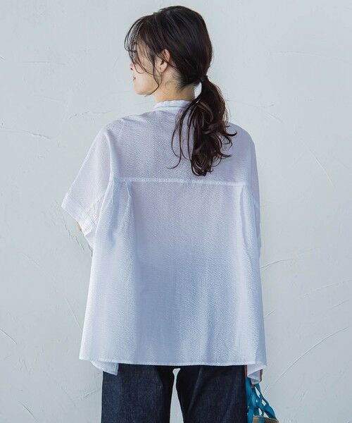 LAUTREAMONT - 通勤にもピッタリ！ロートレアモンバンドカラーシャツ WEB限定】バンドカラーブラウス≪手洗い可能≫ | LAUTREAMONT