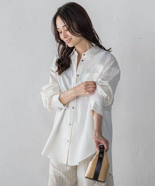 LAUTREAMONT / ロートレアモン シャツ・ブラウス | 【WEB限定】極上ライトデニムシャツ≪洗濯機で洗える≫ | 詳細7