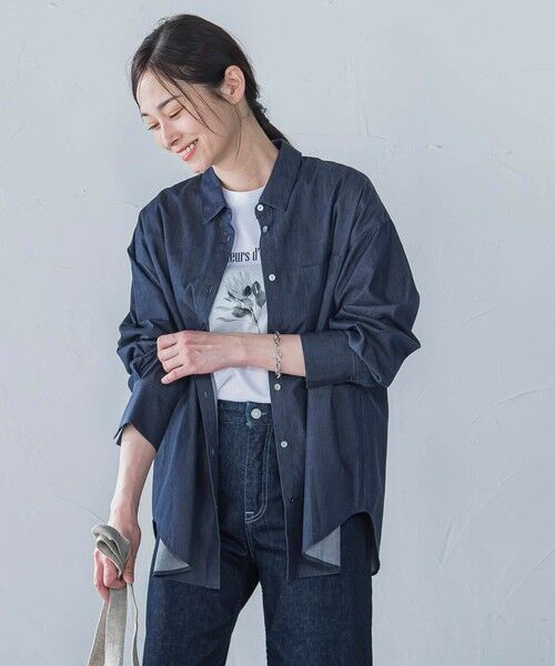 LAUTREAMONT / ロートレアモン シャツ・ブラウス | 【WEB限定】極上ライトデニムシャツ≪洗濯機で洗える≫ | 詳細13