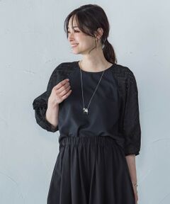 LAUTREAMONT / ロートレアモン シャツ・ブラウス | 【WEB限定】ローンレース切り替えブラウス