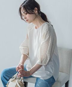 LAUTREAMONT / ロートレアモン シャツ・ブラウス | 【WEB限定】ローンレース切り替えブラウス