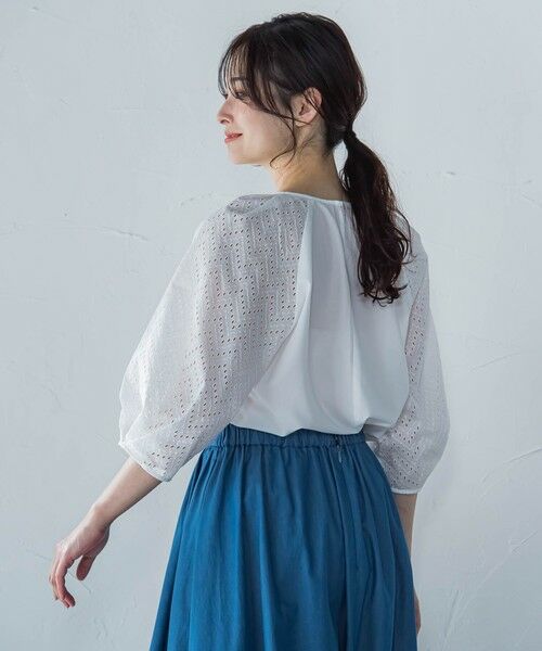 LAUTREAMONT / ロートレアモン シャツ・ブラウス | 【WEB限定】ローンレース切り替えブラウス | 詳細6