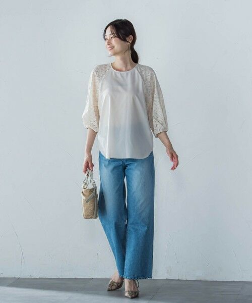 LAUTREAMONT / ロートレアモン シャツ・ブラウス | 【WEB限定】ローンレース切り替えブラウス | 詳細14